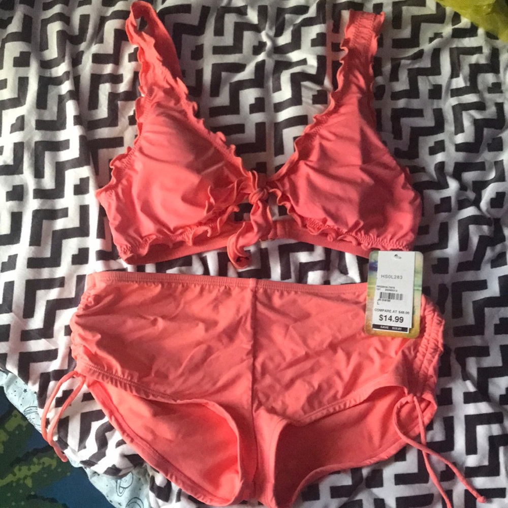 Orange Hobie two piece bathing suit
